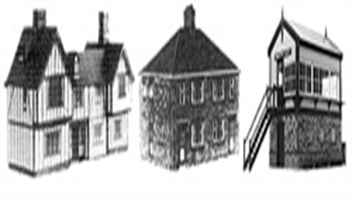 The Bilteezi or bilt-eezi range of card kits features many pre-war period buildings useful for 1930s model railway scenes.