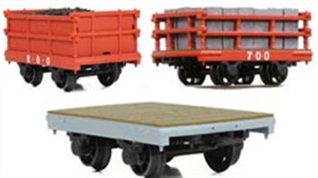 7mm O scale rtr ready to run quarry wagons for O-16.5, NG7 and On30 by Bachmann