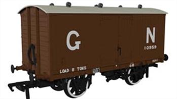 Designed and built by the Great Northern Railway, the 8-Ton van was conceived as a multi-purpose express covered goods vehicle and was subsequently constructed in numerous variants to accommodate more specialised traffic.