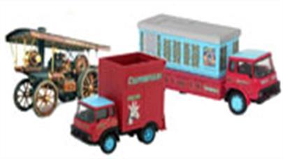 Corgi Trackside 1:76 scale fairground vehicles suitable for OO gauge railways.