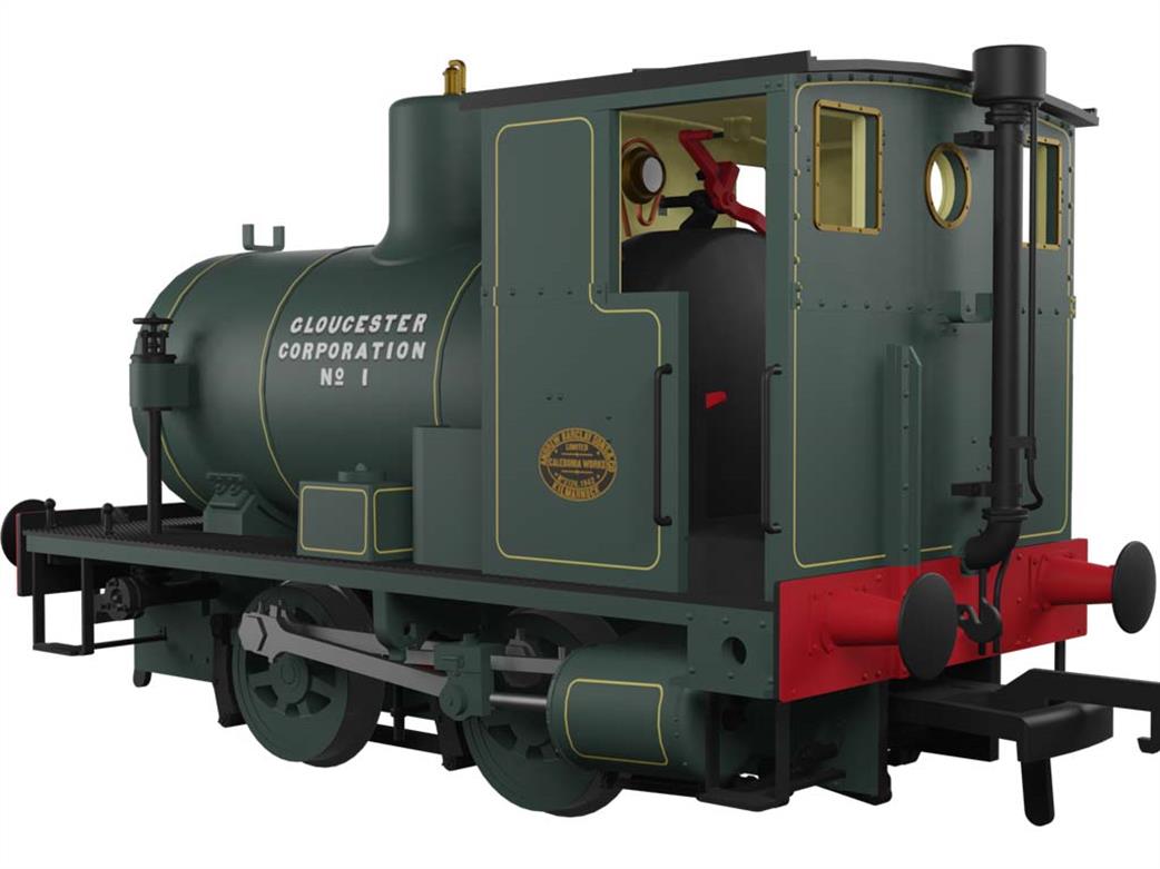 Rapido Trains OO 965008 Barclay fireless steam locomotive Gloucester Coropoation sage green