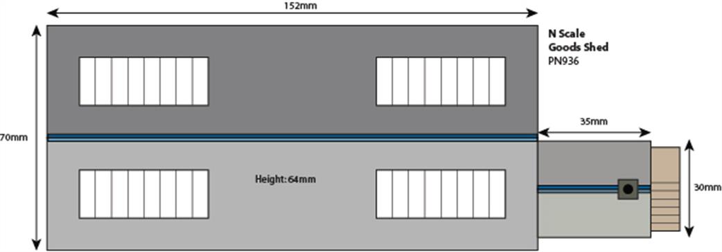 N gauge goods shed footprint PN936