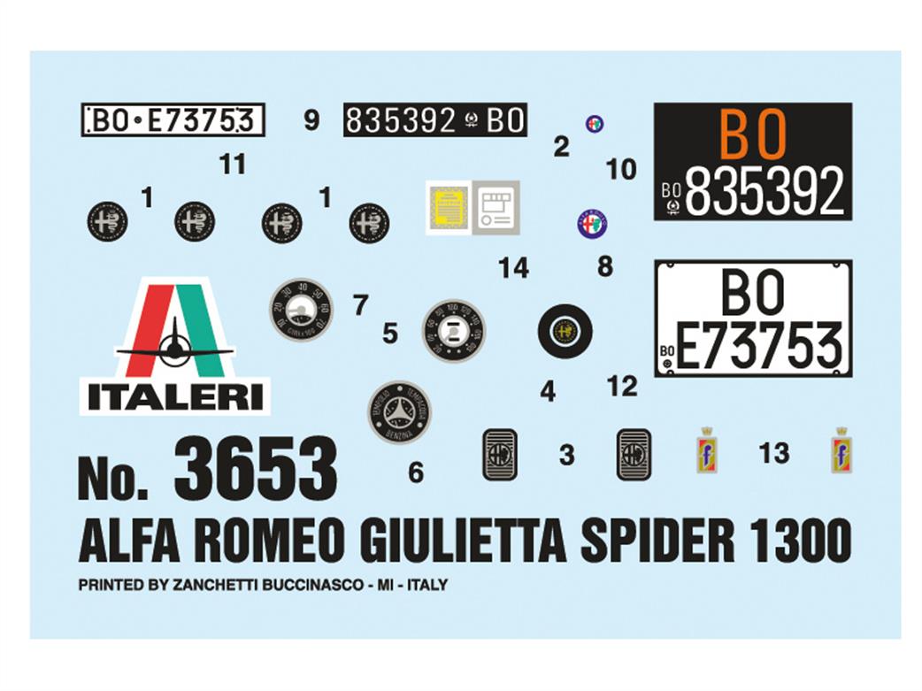 Italeri 3653 Decals