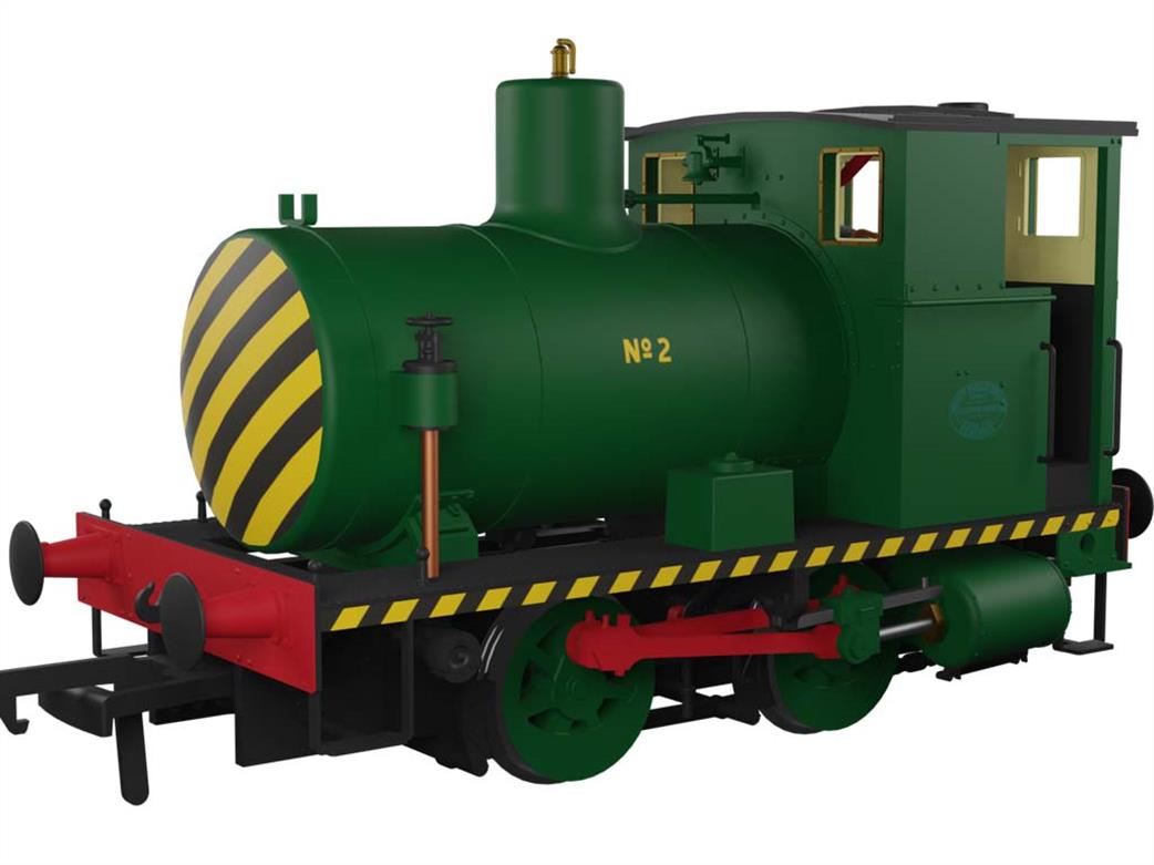 Rapido Trains OO 965006 Barclay fireless steam locomotive Boots No.2 green wasp stripe ends