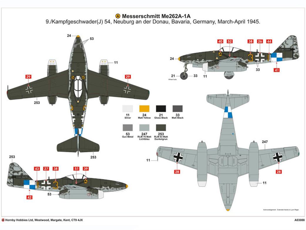 Airfix A03088 Camo 1 Decal Sheet