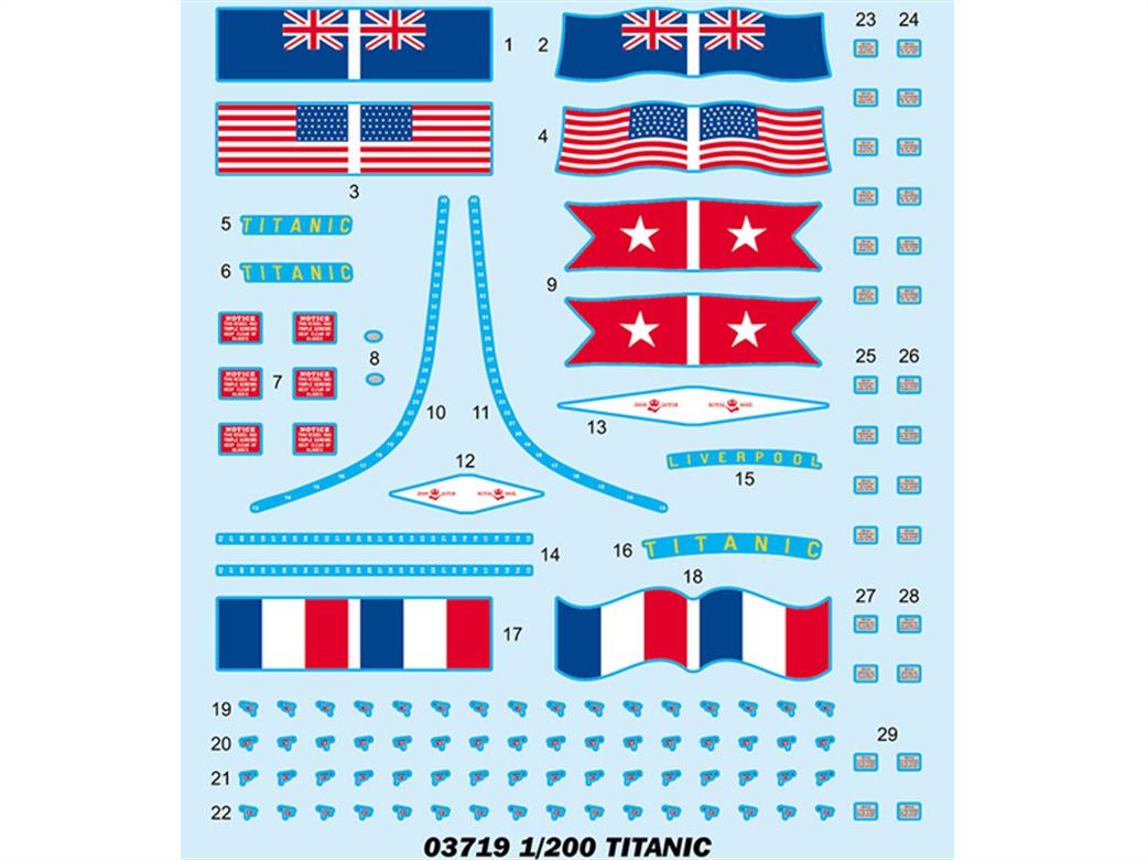 Trumpeter Titanic 03719 Decals