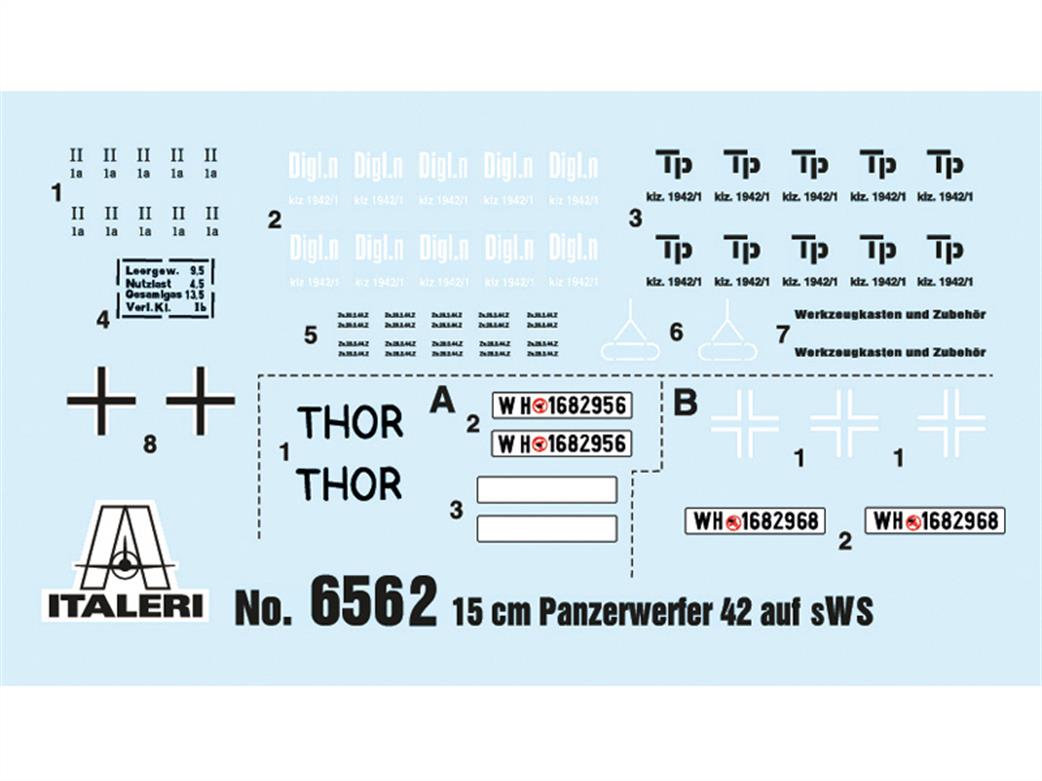 Italeri 6562 Decals