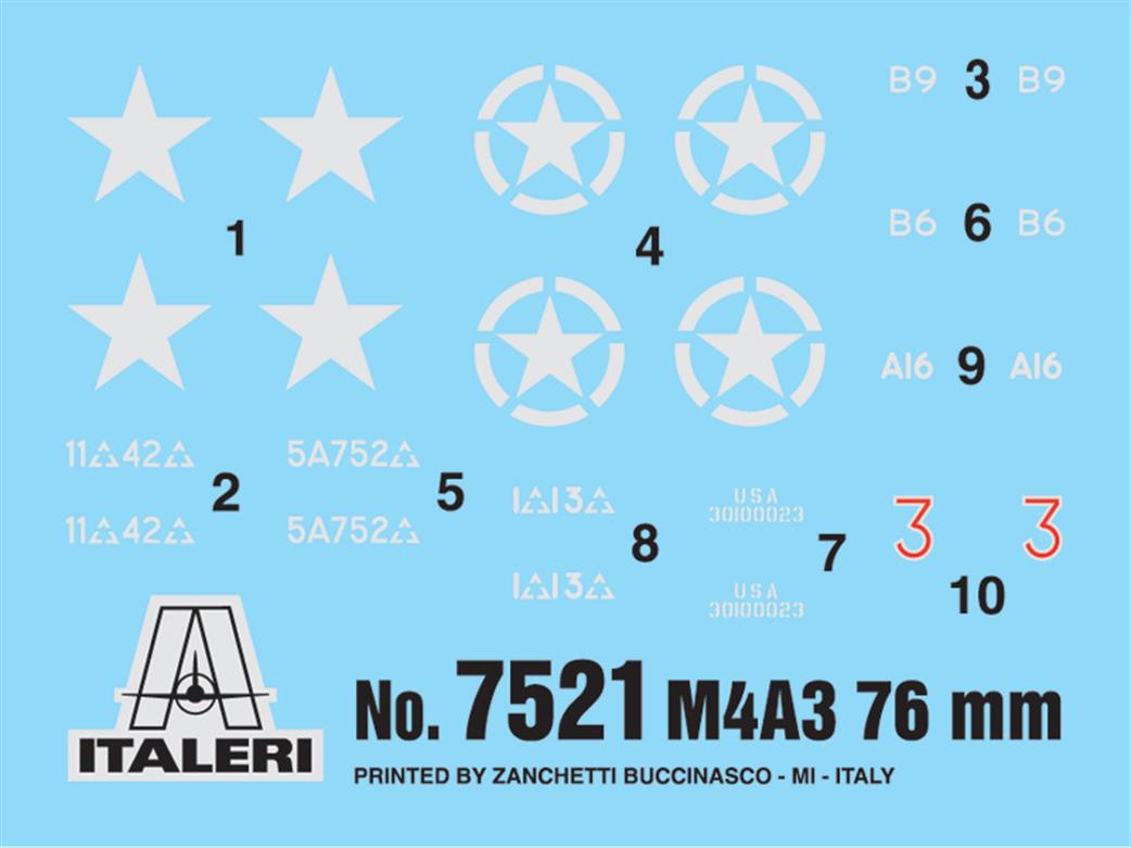 Italeri 6113 American Decals