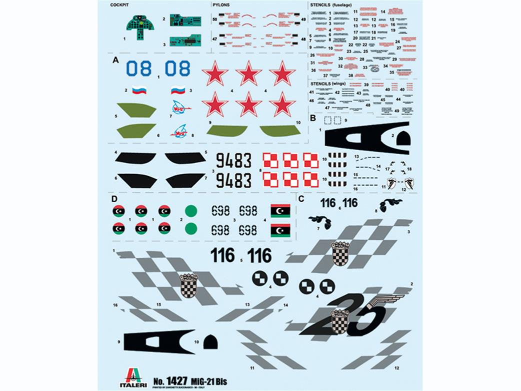 Italeri 1427 Decals