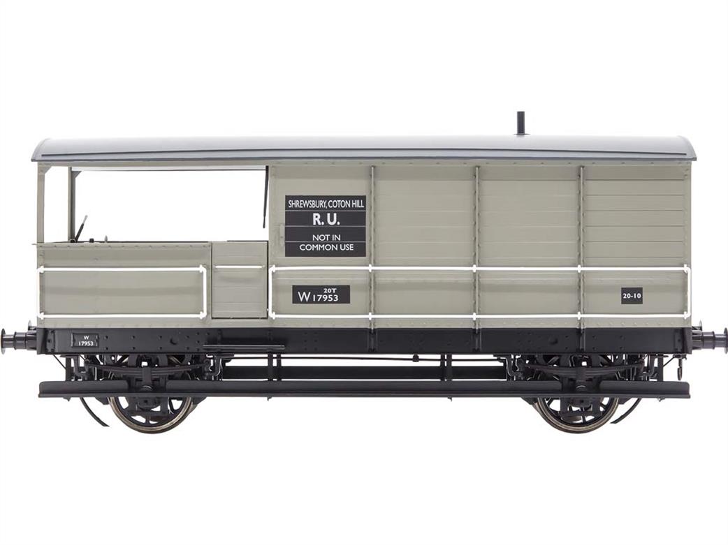 Dapol O gauge 7F-300-002 GWR TOAD brake van BR grey Shrewsbury Coton Hill