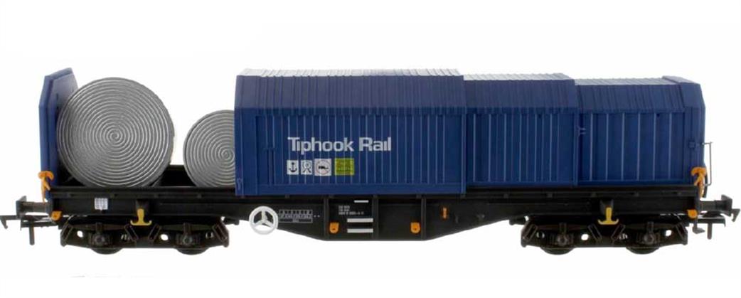 Dapol telescopic coil hood wagon tiphook blue