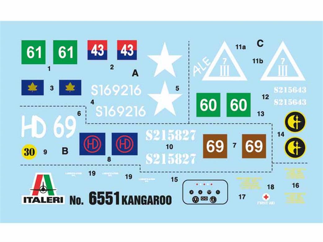 Italeri 6551 Decals