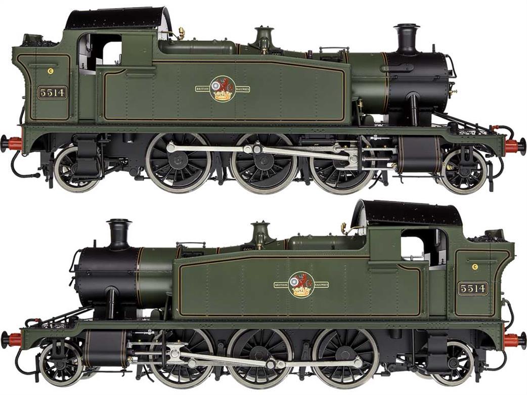 Dapol Lionheart Trains GWR 4575 class 2-6-2T 5514 BR lined green late crest