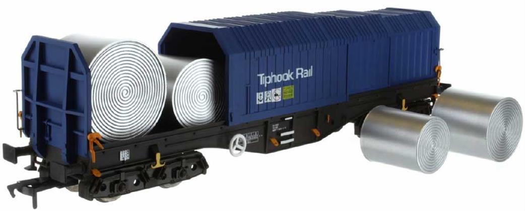 Dapol telescopic coil hood wagon tiphook blue