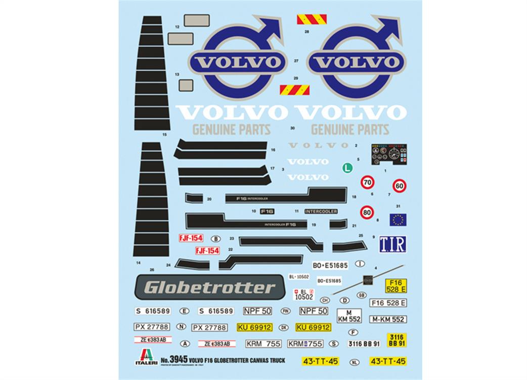 Italeri 3945 Decals