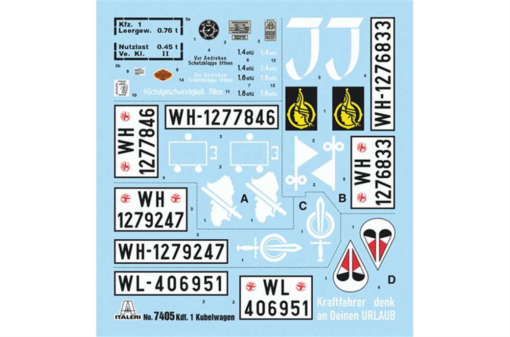 Italeri 7405 Decals