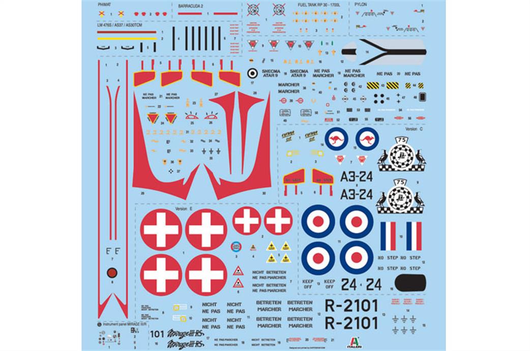 Italeri 2510 Decals 1