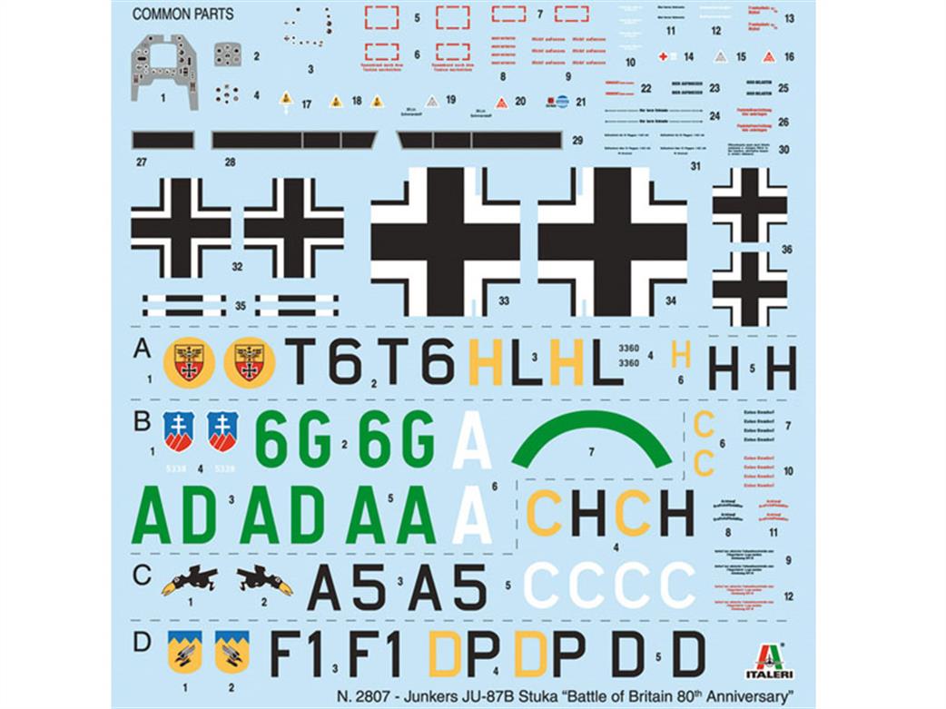 Italeri 2807 Decals