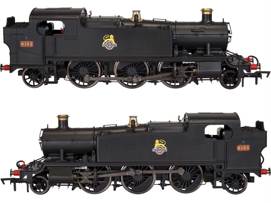 Dapol OO gauge GWR 61xx class 2-6-2T large prairie 6153 BR black early emblem