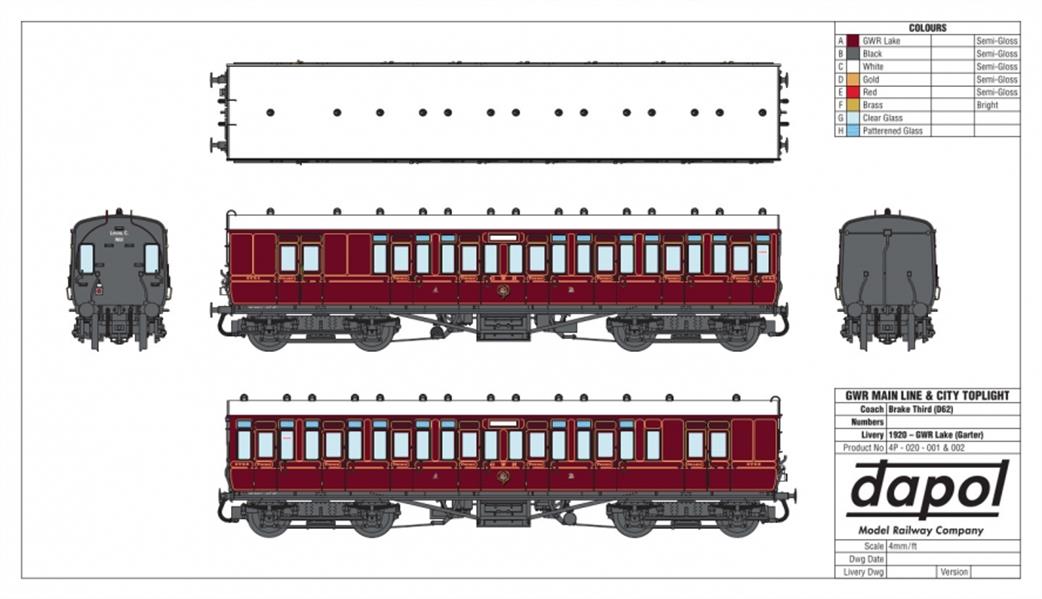 dapol toplight artwork gwr crimson lake brake end