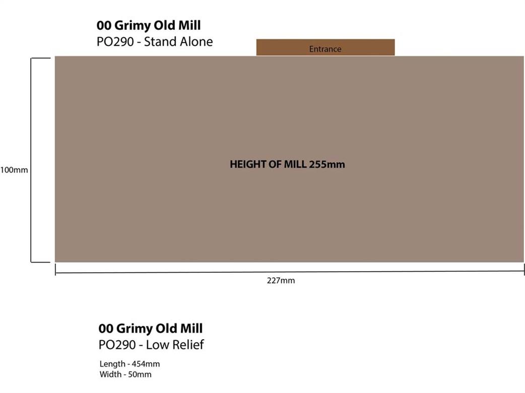 Metcalfe card kit po290 grimy old mill