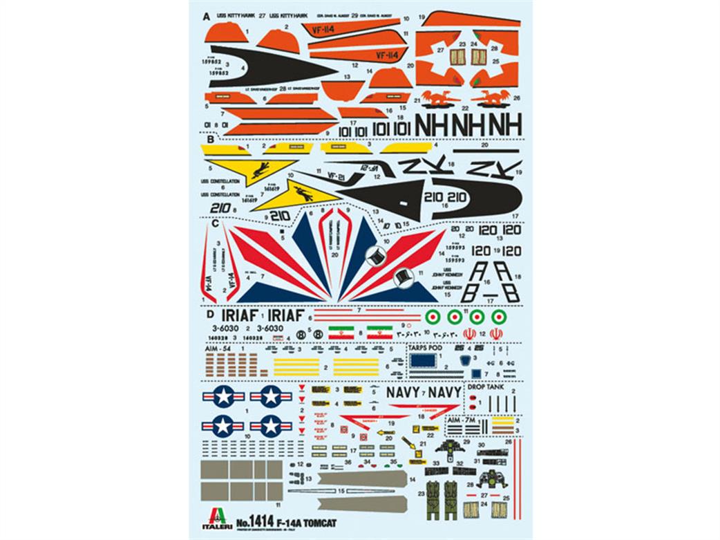 Italeri 1414 Decals