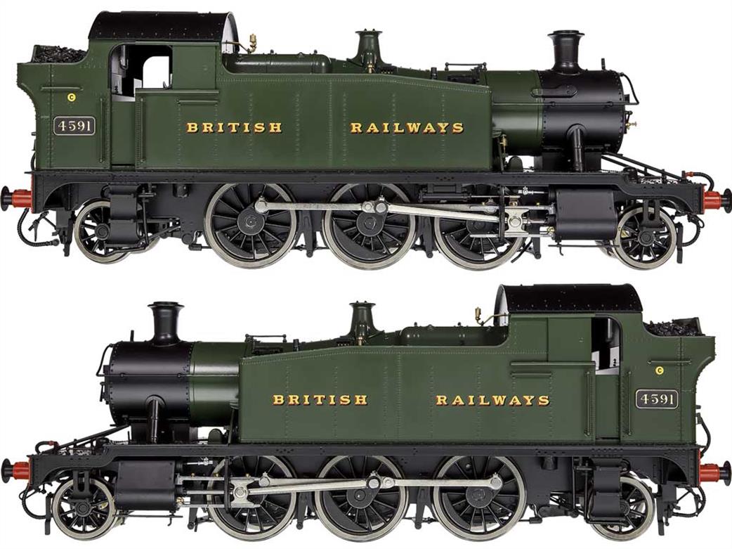 Dapol Lionheart Trains GWR 4575 class 2-6-2T 4591 GWR green BRITISH RAILWAYS