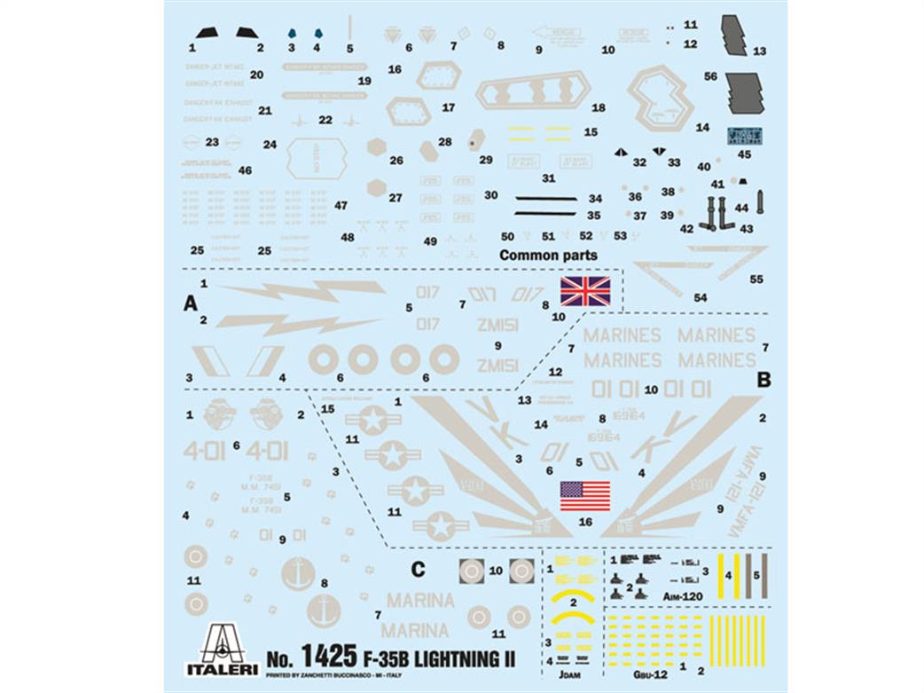 Italeri 1425 Decals