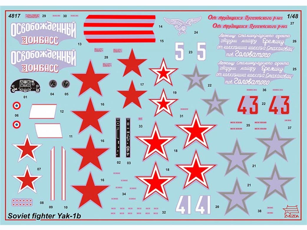 Zvezda 4817 Decals