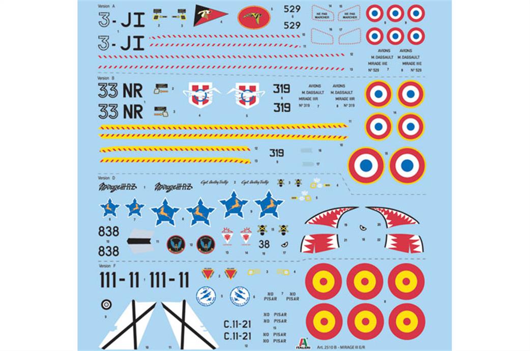 Italeri 2510 Decals 2