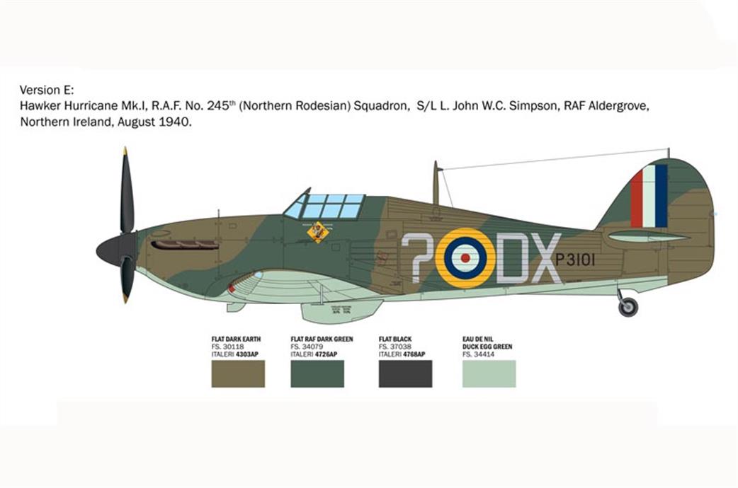 Italeri 2838 Hurricane Mk1