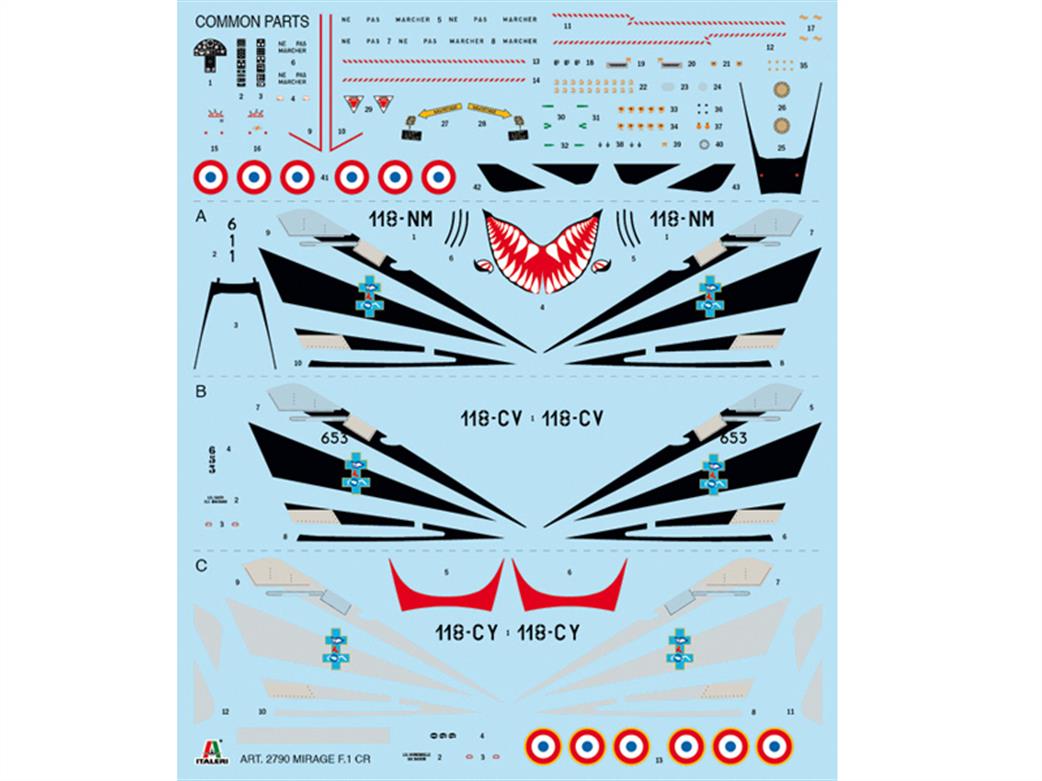 Italeri 2790 Decals