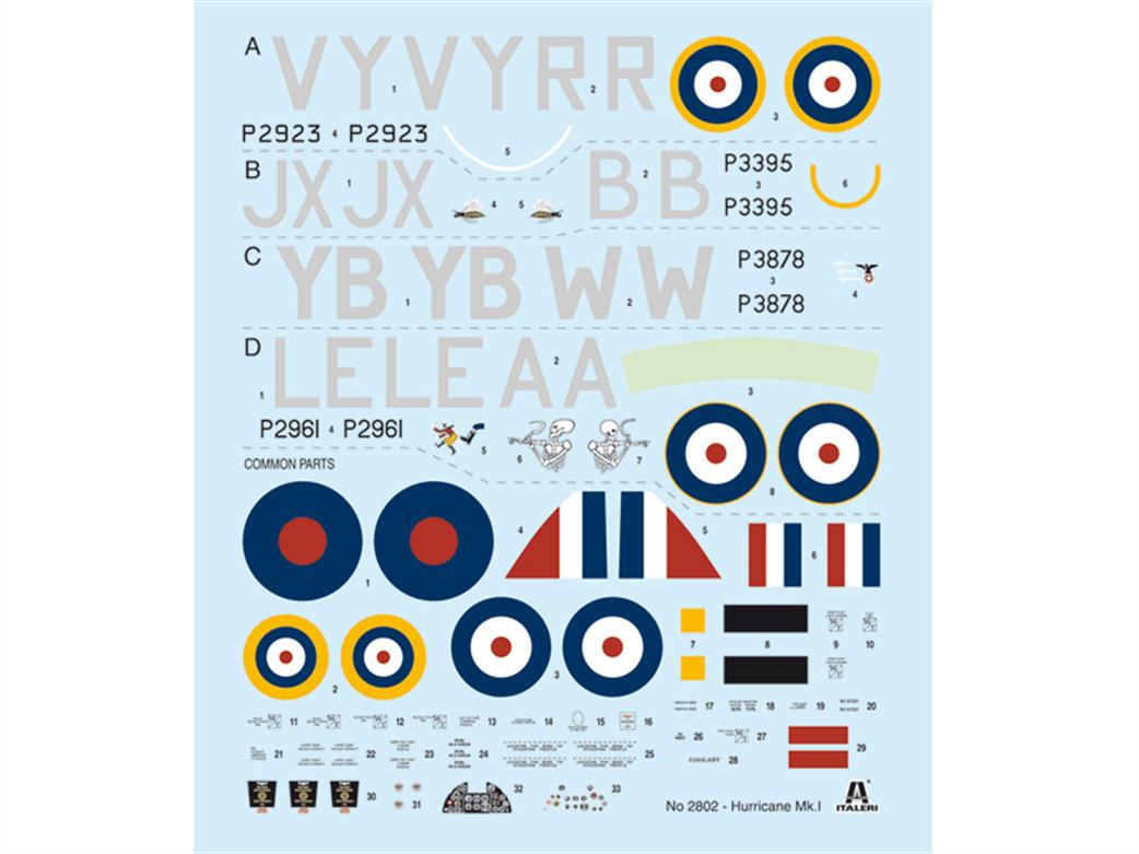 Italeri 2802 Decals