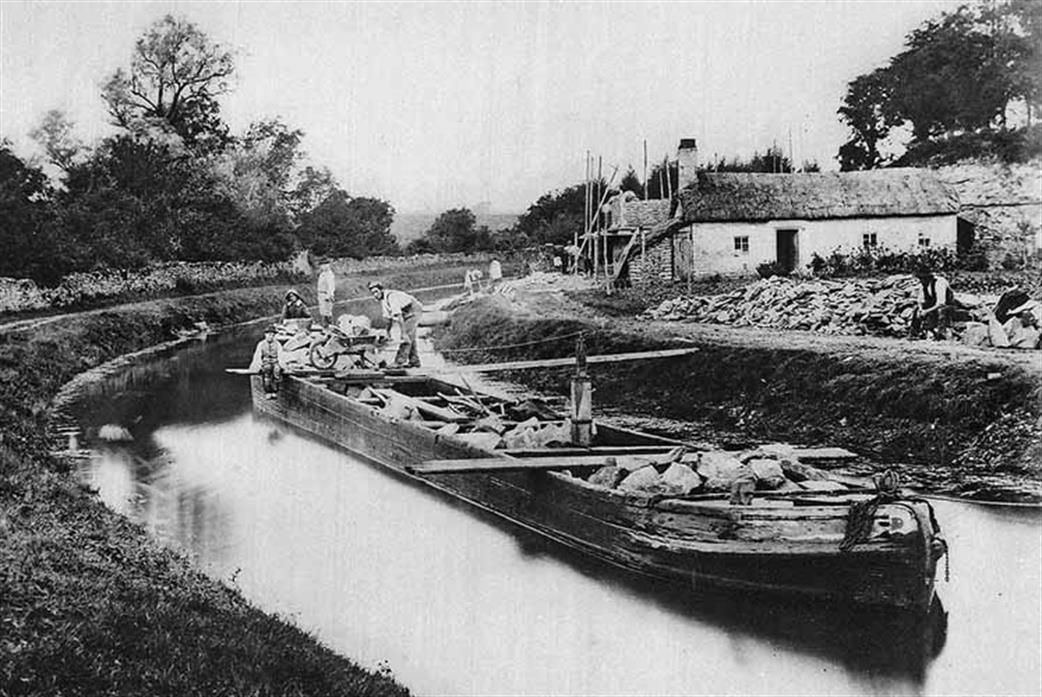 Stone being loaded on to a boat at Trewsbury Quarry James Smart book Lightmoor Press 