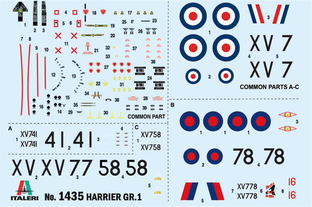 Italeri 1435 Decals