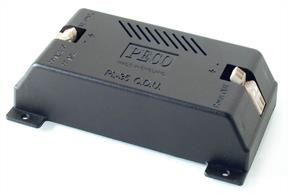 Antics recommended for ease of installationThe Peco capacitor discharge unit is supplied in a neat plastic box with quick clamp type connectors, ready for installation without needing further protection.The capacitors provide sufficient instantaneous energy to positively throw point motors.