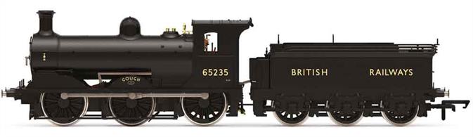 A detailed model of the North British Railway C class 0-6-0 goods engine finished in the standard black livery and lettered BRITISH RAILWAYS