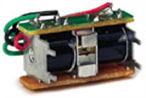Powerful solenoid point motor, may be mounted above or below baseboard, powered from 16v AC supply. Requires Passing Contact Lever Switch (R044)