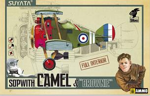 Cartoon Style Full Interior Plastic Kit of a RAF WW1 Sopwith Camel &amp; Brownie