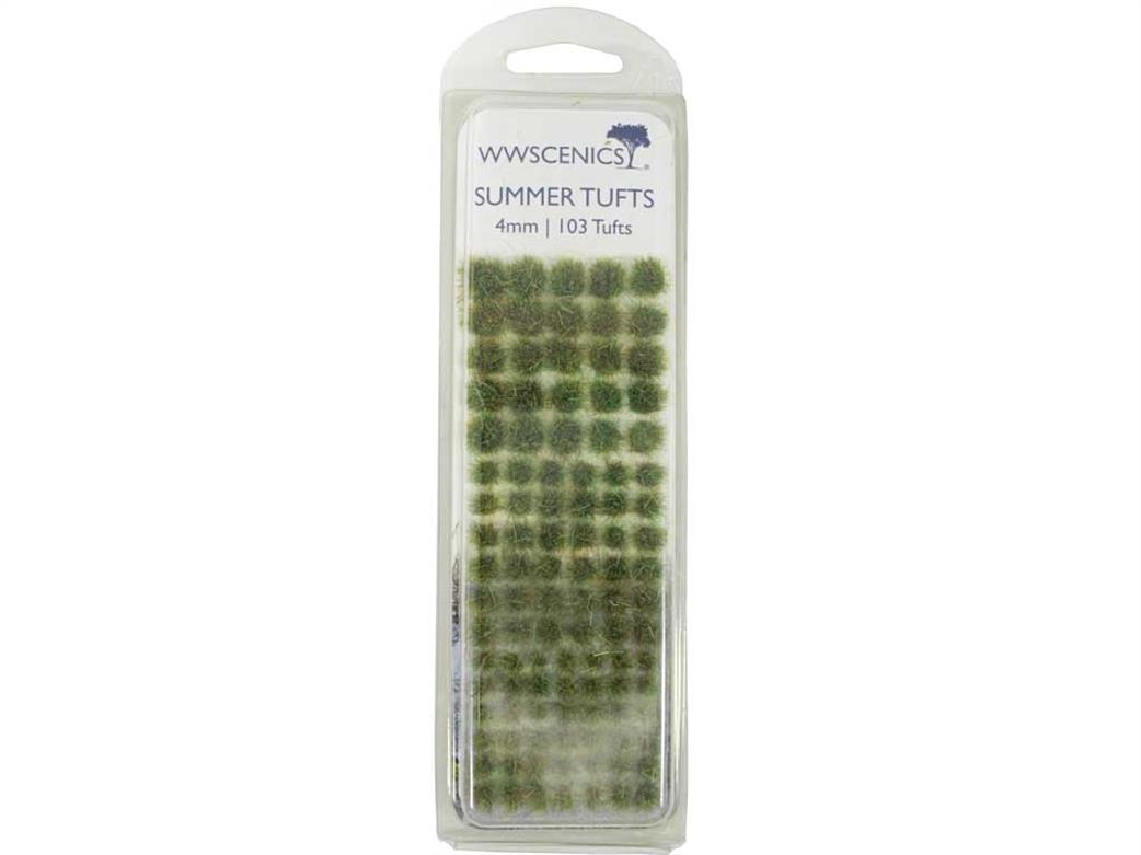 Peco  PSG-50 4mm Self-Adh Summer Grass Tufts x100