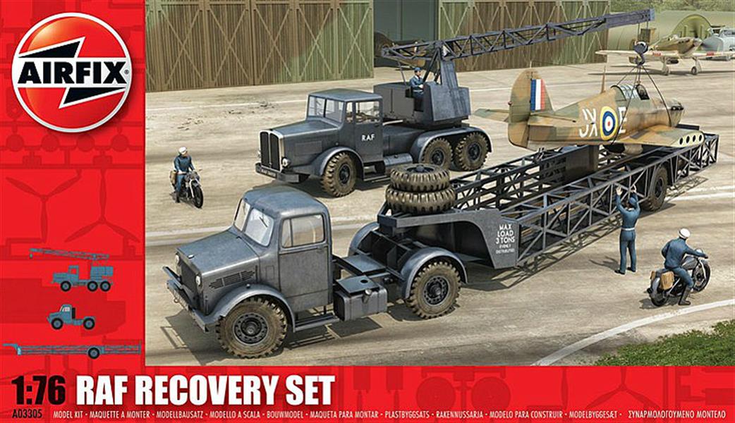 Airfix 1/76 A03305V RAF Airfield Recovery Set Vintage Classic Kit