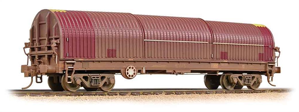 Bachmann OO 37-629A DB Schnker 102tonne Thrall BRA Steel Strip Carrier EWS Maroon Weathered