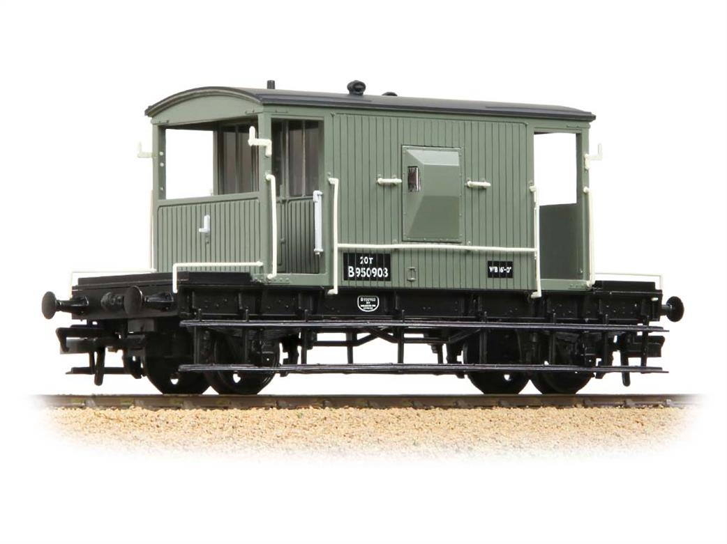 Bachmann OO 37-528E 20 ton BR Brake Van Unfitted Grey