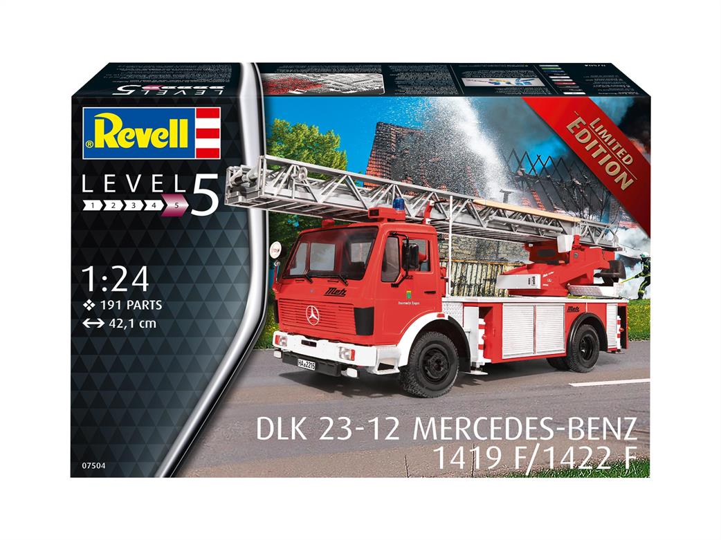 Revell 1/24 07504 DLK 23-12 Mercedes-Benz 1419/1422 Fire Engine Kit Limited Edition