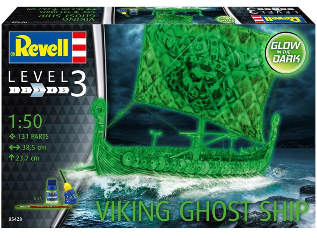 Revell 1/50 05428 Viking Ghost Ship inc Paintbrush & Night Colour