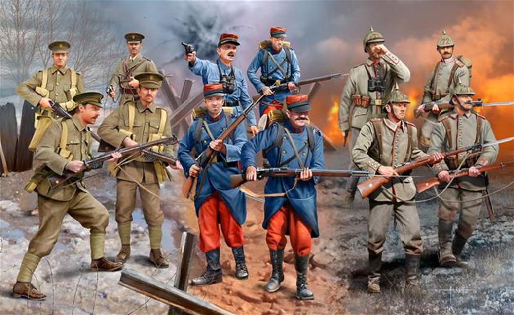 Revell 1/35 02451 WW1 Infantry set, Germans/British/French (1914)