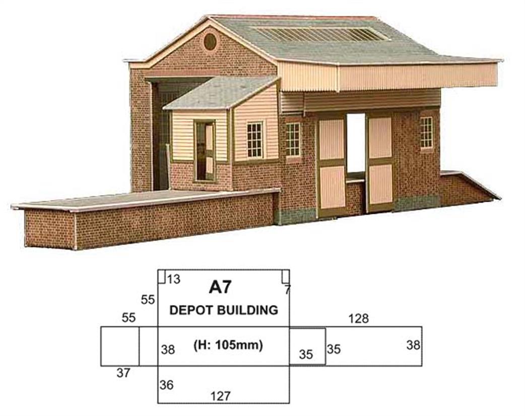 Superquick OO A7 Goods Depot Building Printed Card Kit