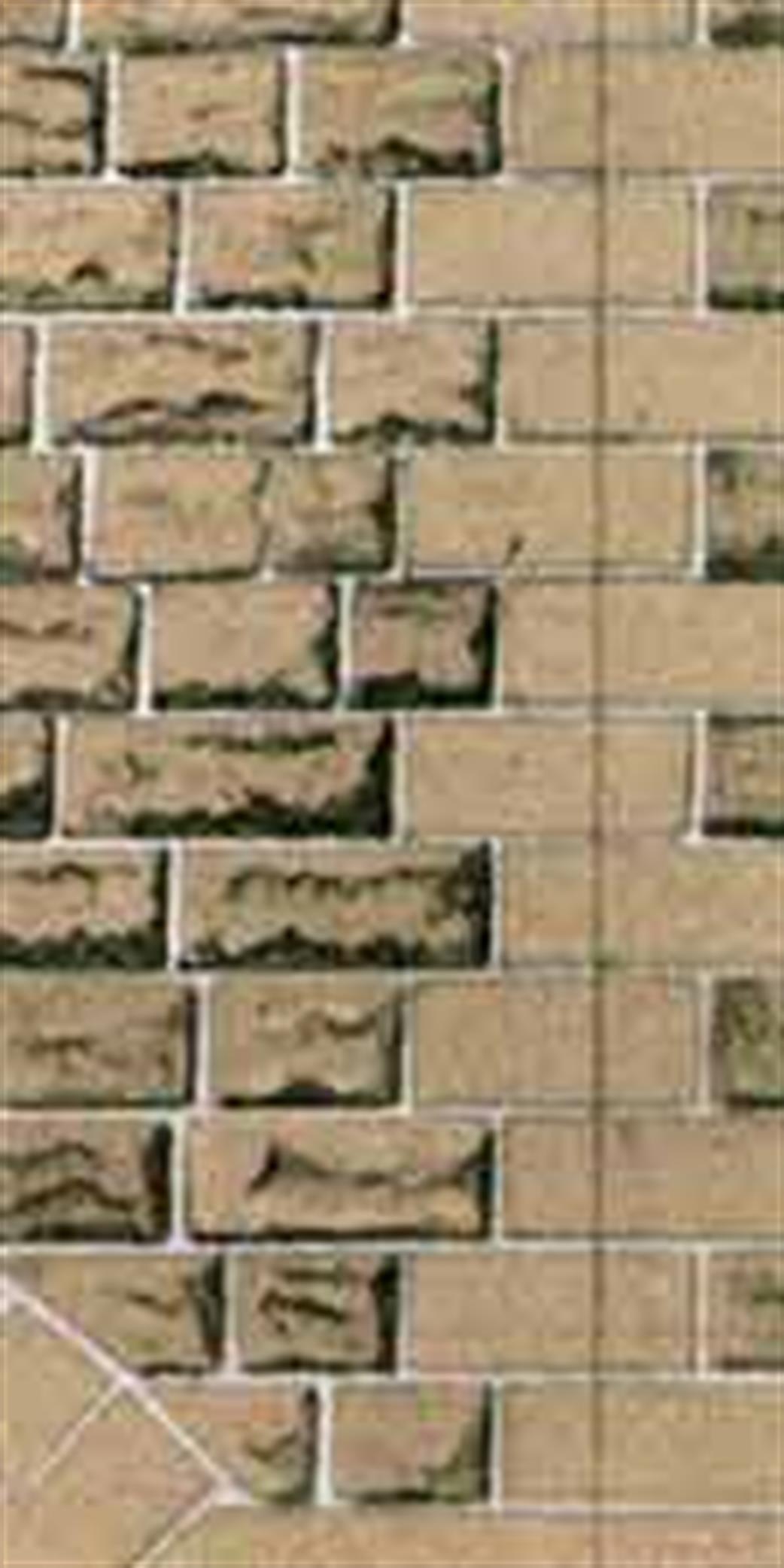 Superquick OO D8 Grey Sandstone Ashlar Walling (6 Sheets)