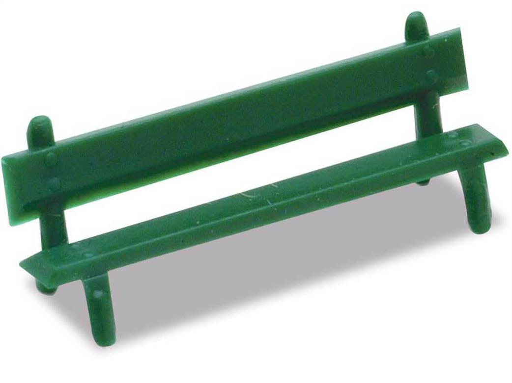 Peco OO LK-25 Lineside - Platform Seats, Green