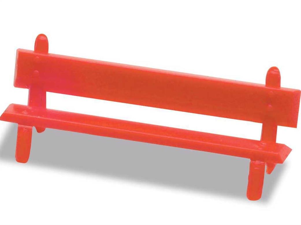 Peco OO LK-26 Lineside Platform Seats Red